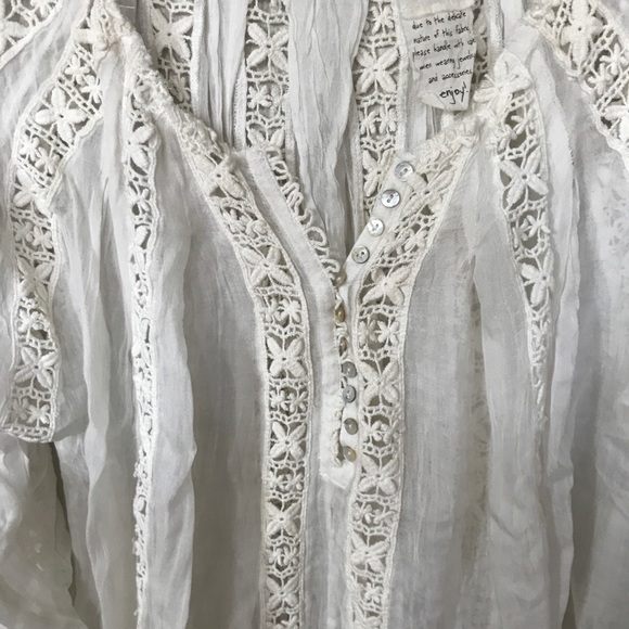 Free People Boho Sheer Blouse - Picture 2 of 6